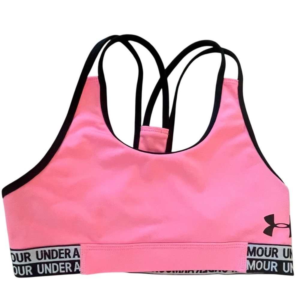Under Armour Pink and Black Sports Bra